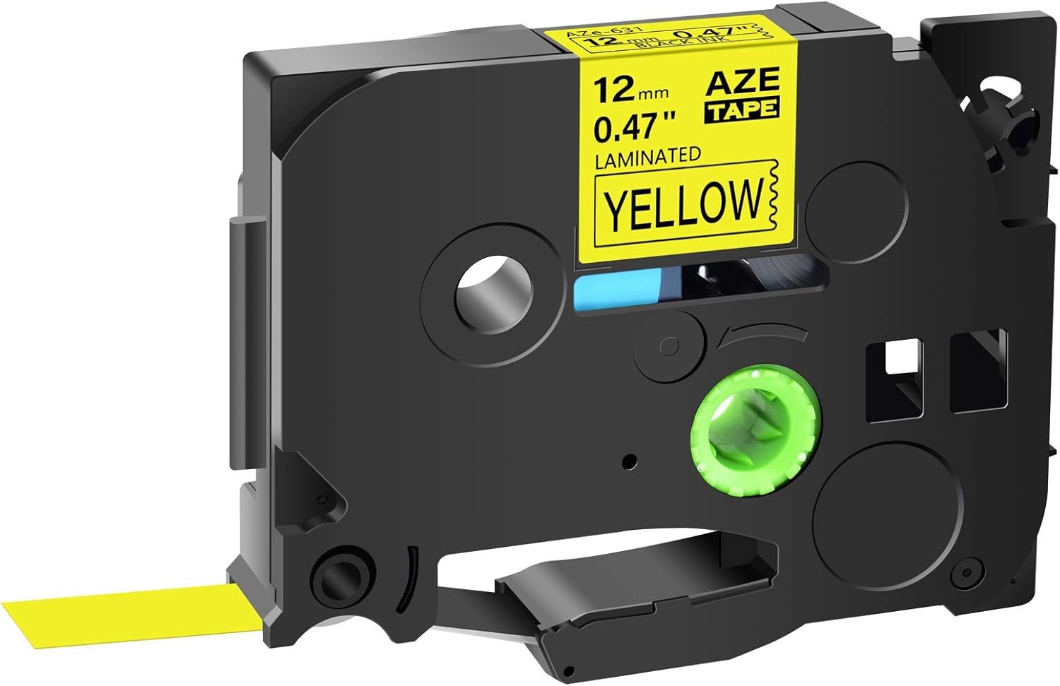 AZE-631 RUBAN AIMO E1000 PRO NOIR/JAUNE 12MM COMPATIBLE AVEC BROTHER AZE-631