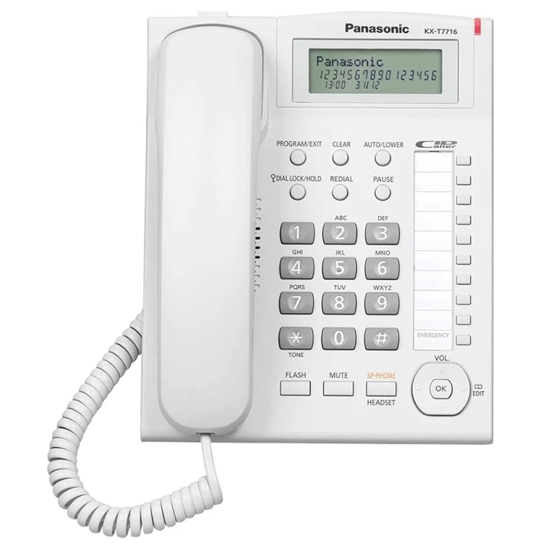 TELEPHONE FIXE ANALOGIQUE PANASONIC KX-T7716X AVEC IDENTIFICATION DE L'APPELANT ET HAUT-PARLEUR MAINS LIBRES KX-T7716X