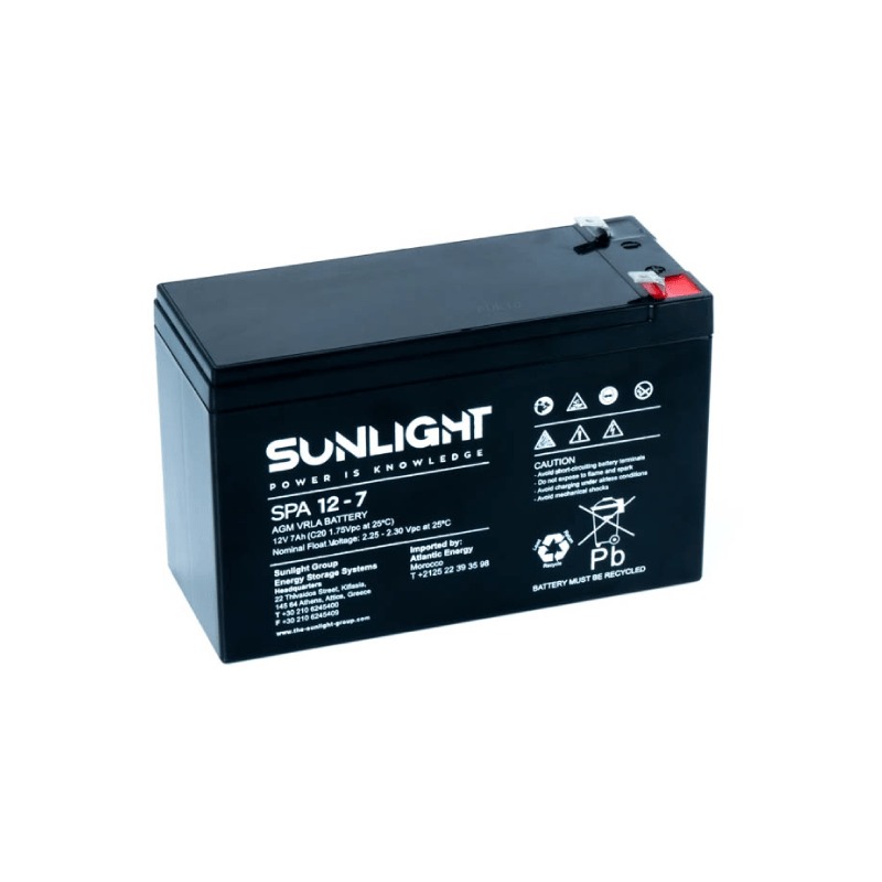 Batterie Rechargeable 12VCC-7,0Ah SPA 12-7