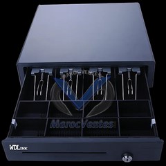 TIROIRE CAISSE 24V 6.5 KG 4 BILLETS 8 PIÈCES1 FENTE CHEQUE NOIR WD0408