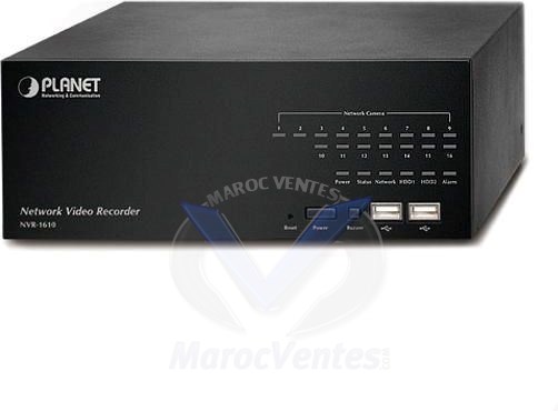 ENREGISTREUR IP PLANET NVR-1610 POUR 16 CAMERAS IP + DISQUE DUR 1TO NVR-1610
